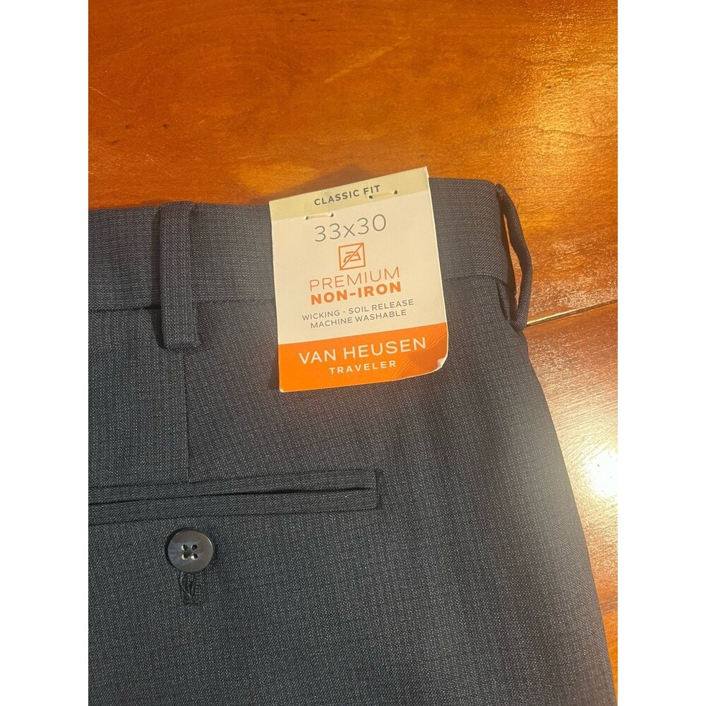 NWT Van Heusen Traveler 33x30 No Iron Premium Classic Fit - Picture 6 of 6